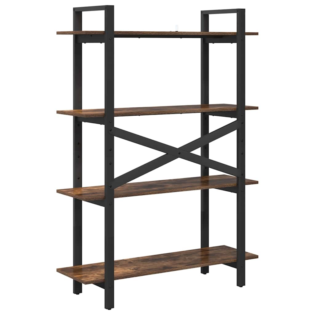 Hyllsystem Rökt ek 100 x 33,5 x 140 cm Konstruerat trä