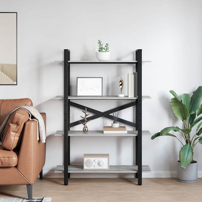 Hyllsystem Grå Sonoma 100 x 33,5 x 140 cm Konstruerat trä