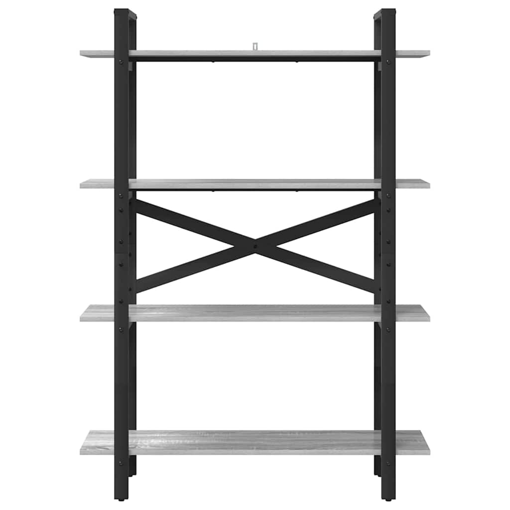 Hyllsystem Grå Sonoma 100 x 33,5 x 140 cm Konstruerat trä