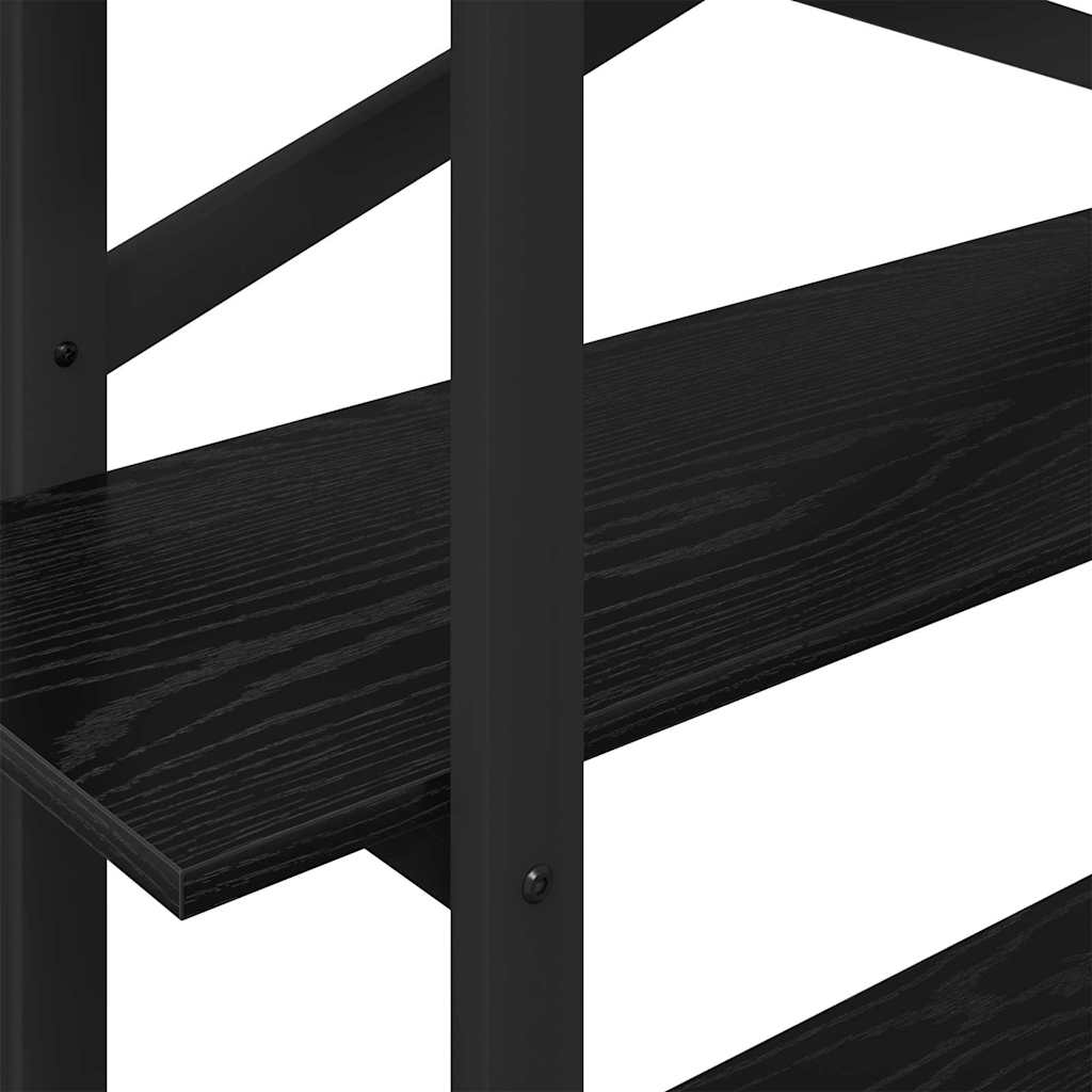 Hyllsystem Svart Ek 100 x 33,5 x 102 cm Konstruerat trä