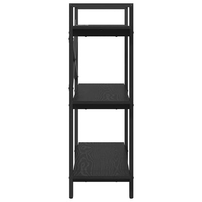 Hyllsystem Svart Ek 100 x 33,5 x 102 cm Konstruerat trä