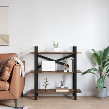 Hyllsystem Rökt ek 100 x 33,5 x 102 cm Konstruerat trä