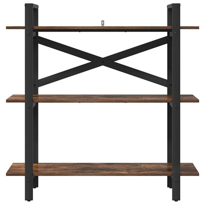 Hyllsystem Rökt ek 100 x 33,5 x 102 cm Konstruerat trä