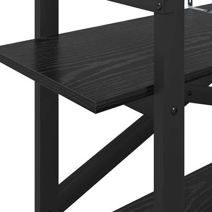 Hyllsystem Svart Ek 100 x 33,5 x 64 cm Konstruerat trä