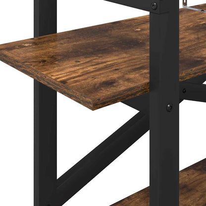 Hyllsystem Rökt ek 100 x 33,5 x 64 cm Konstruerat trä