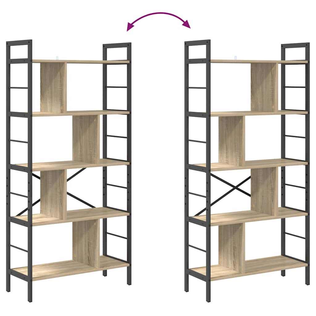 Hyllsystem Sonoma-ek 75 x 30 x 156 cm Konstruerat trä