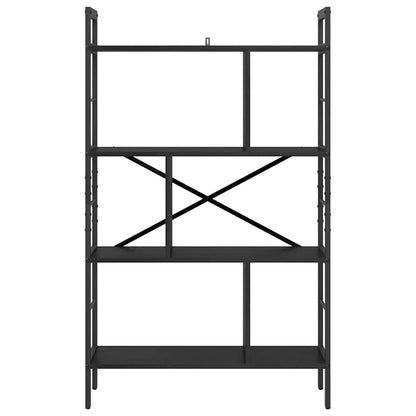 Hyllsystem Svart Ek 75 x 30 x 123,5 cm Konstruerat trä