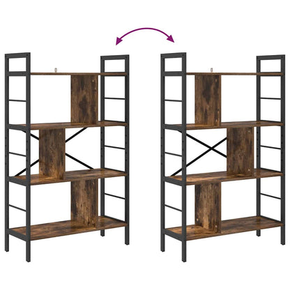 Hyllsystem Rökt ek 75 x 30 x 123,5 cm Konstruerat trä