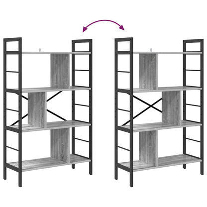 Hyllsystem Grå Sonoma 75 x 30 x 123,5 cm Konstruerat trä
