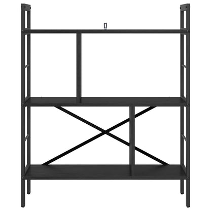 Hyllsystem Svart Ek 75 x 30 x 91 cm Konstruerat trä