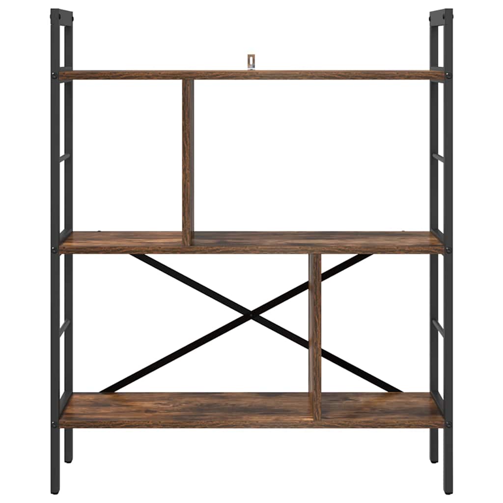 Hyllsystem Rökt ek 75 x 30 x 91 cm Konstruerat trä