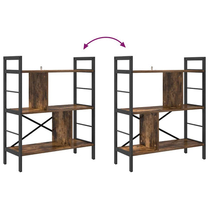 Hyllsystem Rökt ek 75 x 30 x 91 cm Konstruerat trä