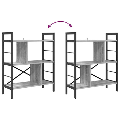 Hyllsystem Grå Sonoma 75 x 30 x 91 cm Konstruerat trä