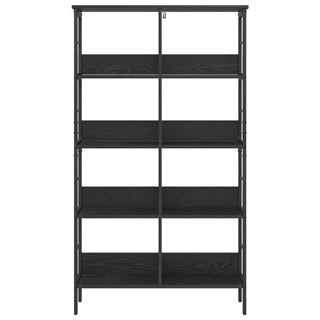 Hyllsystem Svart Ek 82 x 32 x 144,5 cm Konstruerat trä