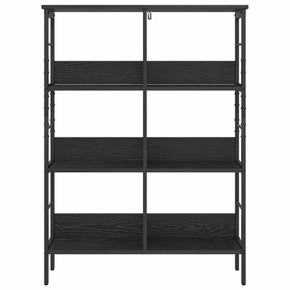Hyllsystem Svart Ek 82 x 32 x 112 cm Konstruerat trä