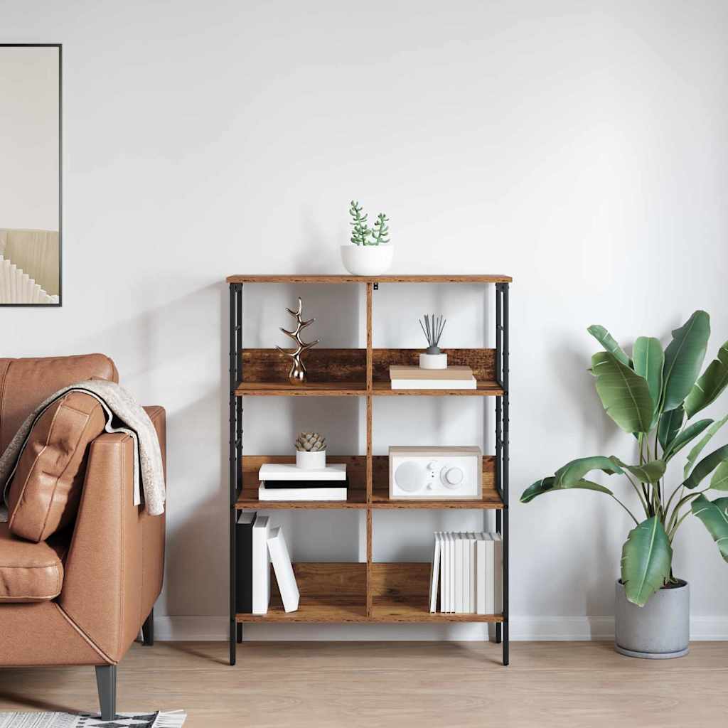 Hyllsystem Gammalt trä 82 x 32 x 112 cm Konstruerat trä