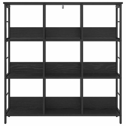 Hyllsystem Svart Ek 102 x 32 x 104,5 cm Konstruerat trä