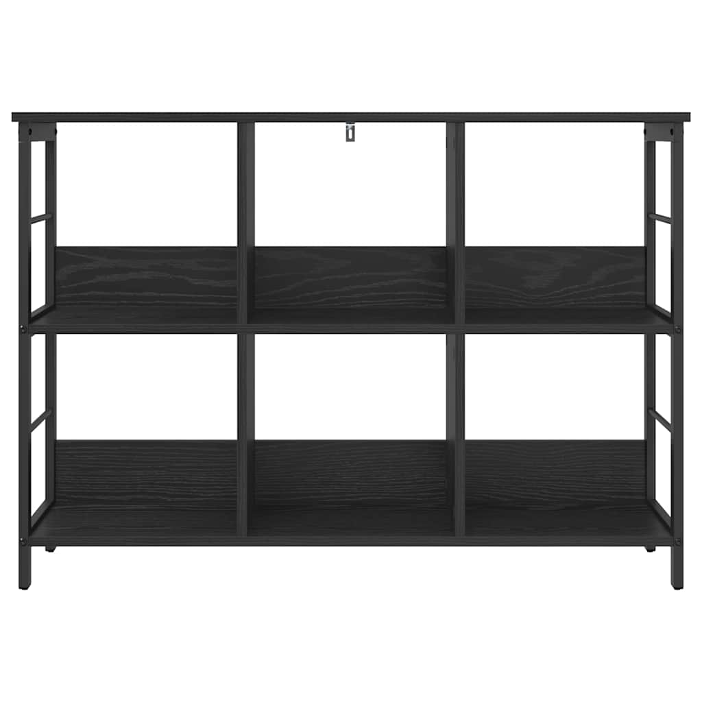 Hyllsystem Svart Ek 102 x 32 x 72,5 cm Konstruerat trä