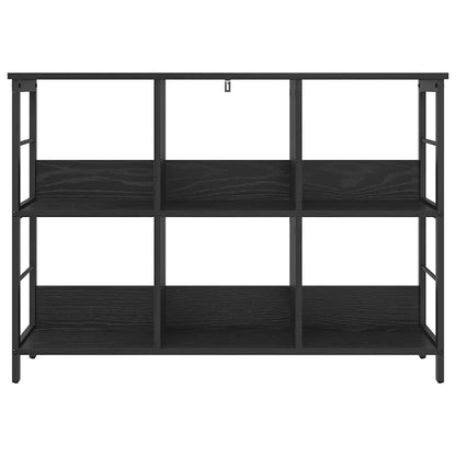 Hyllsystem Svart Ek 102 x 32 x 72,5 cm Konstruerat trä