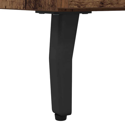 Nattduksbord med låda 2 pcs Gammalt trä 40 x 35 x 47,5 cm