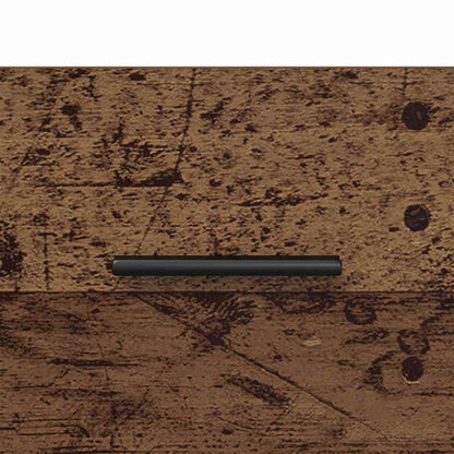 Nattduksbord 2 pcs Gammalt trä och svart 40 x 35 x 47,5 cm