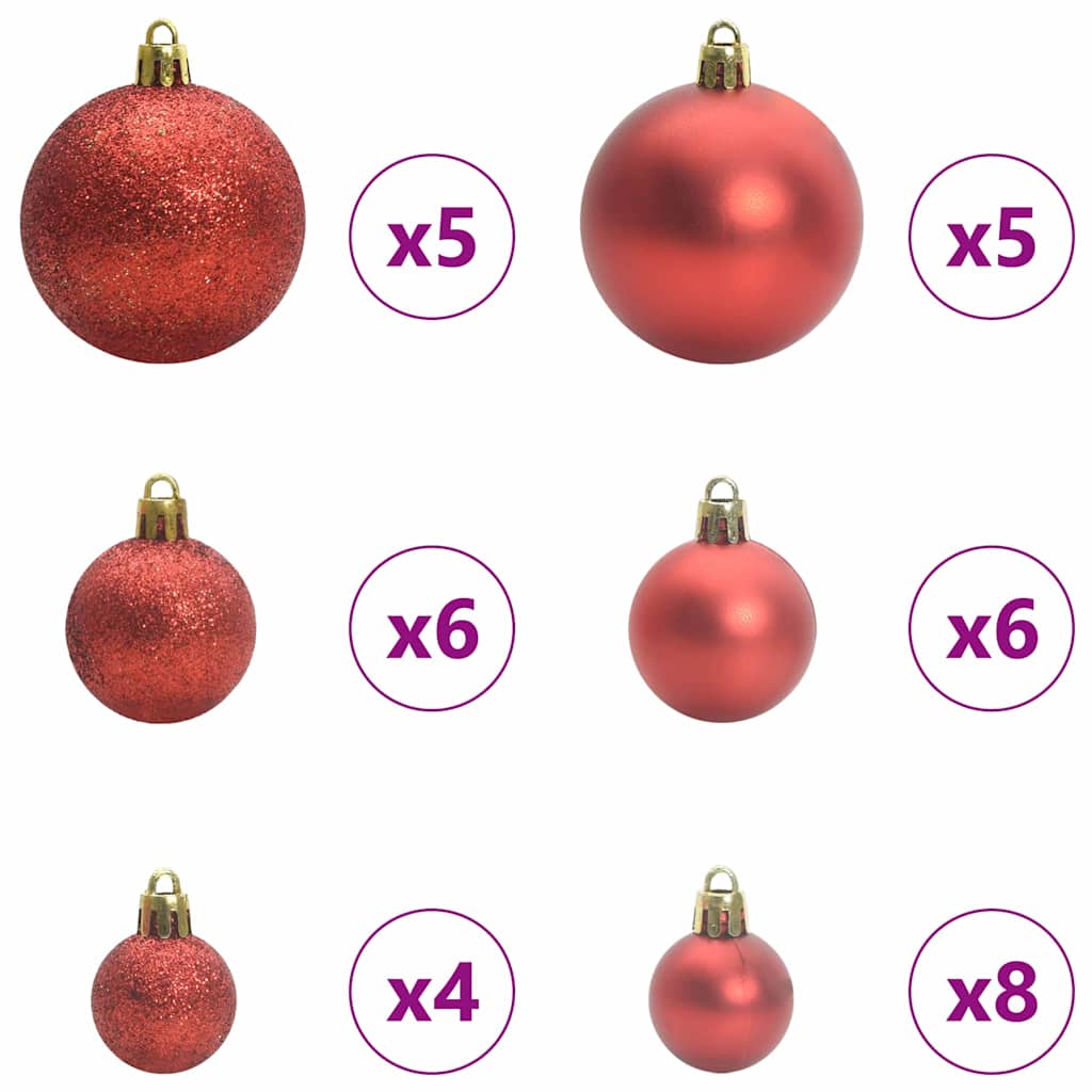 Plast Hingad Julgran med LED -remsljus Vit 150 cm PE och PVC