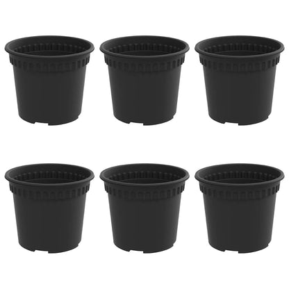 Rund Blomkruka 6 pcs Svart Ø 12,5 x 10 cm Plast