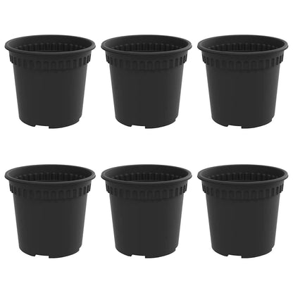 Rund Blomkruka 6 pcs Svart Ø 15 x 12 cm Plast
