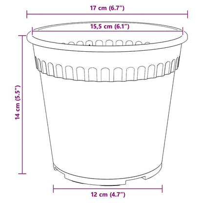 Rund Blomkruka 24 pcs Murgrön Ø 17 x 14 cm Plast