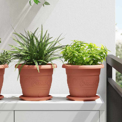 Rund Blomkruka 6 pcs Murgrön Ø 22 x 18 cm Plast