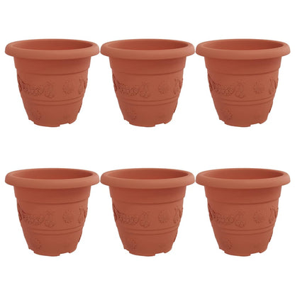 Rund Blomkruka 6 pcs Murgrön Ø 22 x 18 cm Plast