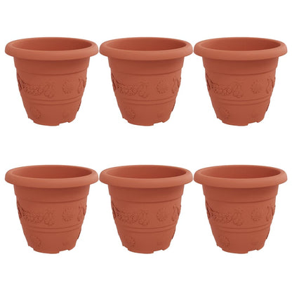 Rund Blomkruka 6 pcs Murgrön Ø 26 x 21.5 cm Plast
