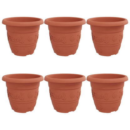 Rund Blomkruka 6 pcs Murgrön Ø 30 x 25 cm Plast