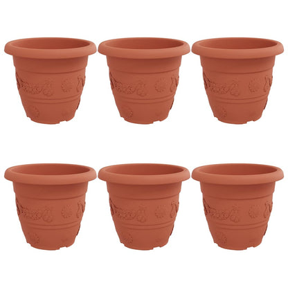 Rund Blomkruka 6 pcs Murgrön Ø 26 x 21.5 cm Plast