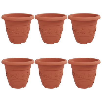 Rund Blomkruka 6 pcs Murgrön Ø 26 x 21.5 cm Plast