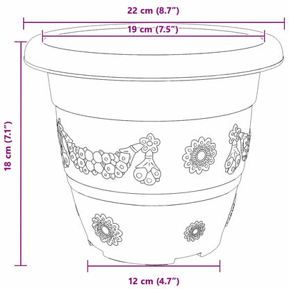 Rund Blomkruka 24 pcs Murgrön Ø 22 x 18 cm Plast