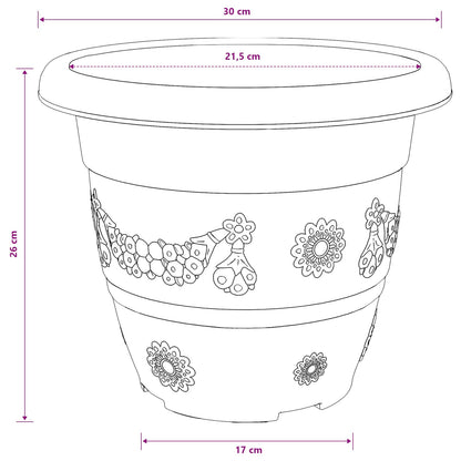 Rund Blomkruka 24 pcs Murgrön Ø 30 x 25 cm Plast
