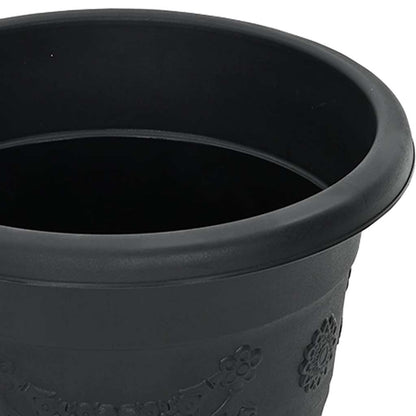Rund Blomkruka 24 pcs Svart Ø 30 x 25 cm Plast