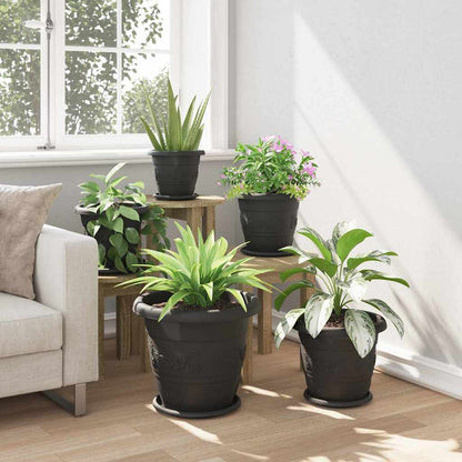 Rund Blomkruka 24 pcs Svart Ø 39 x 32 cm Plast