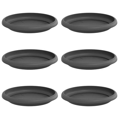 Rund Blomkruka 6 pcs Svart Ø 15,5 x 2 cm Plast