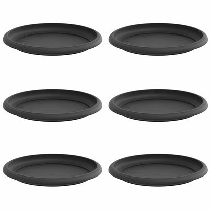 Rund Blomkruka 6 pcs Svart Ø 17,5 x 2 cm Plast