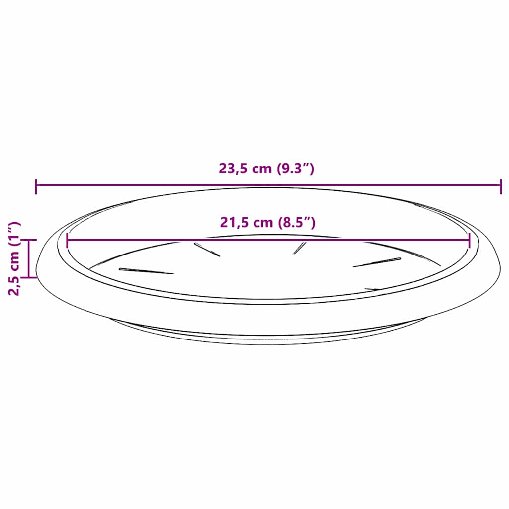 Rund Blomkruka 24 pcs Murgrön Ø 23,5 x 2,5 cm Plast