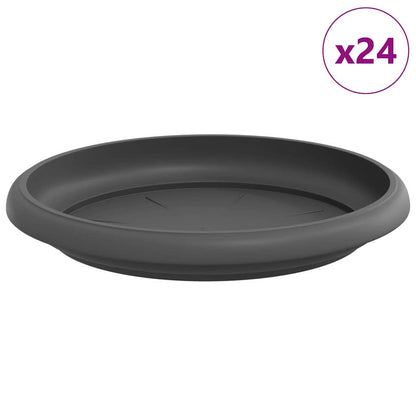 Rund Blomkruka 24 pcs Svart Ø 15,5 x 2 cm Plast