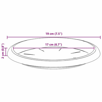 Rund Blomkruka 24 pcs Svart Ø 19 x 2 cm Plast