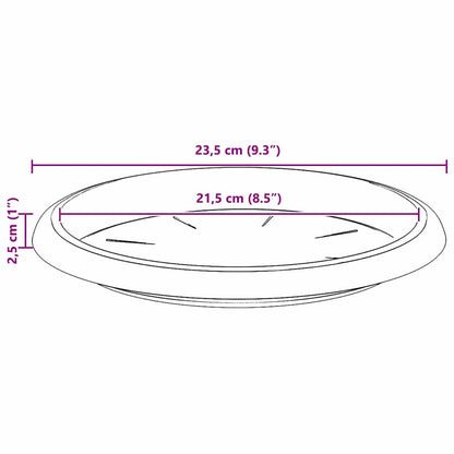 Rund Blomkruka 24 pcs Svart Ø 23,5 x 2,5 cm Plast