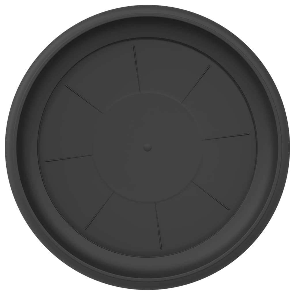 Rund Blomkruka 24 pcs Svart Ø 27 x 2,5 cm Plast
