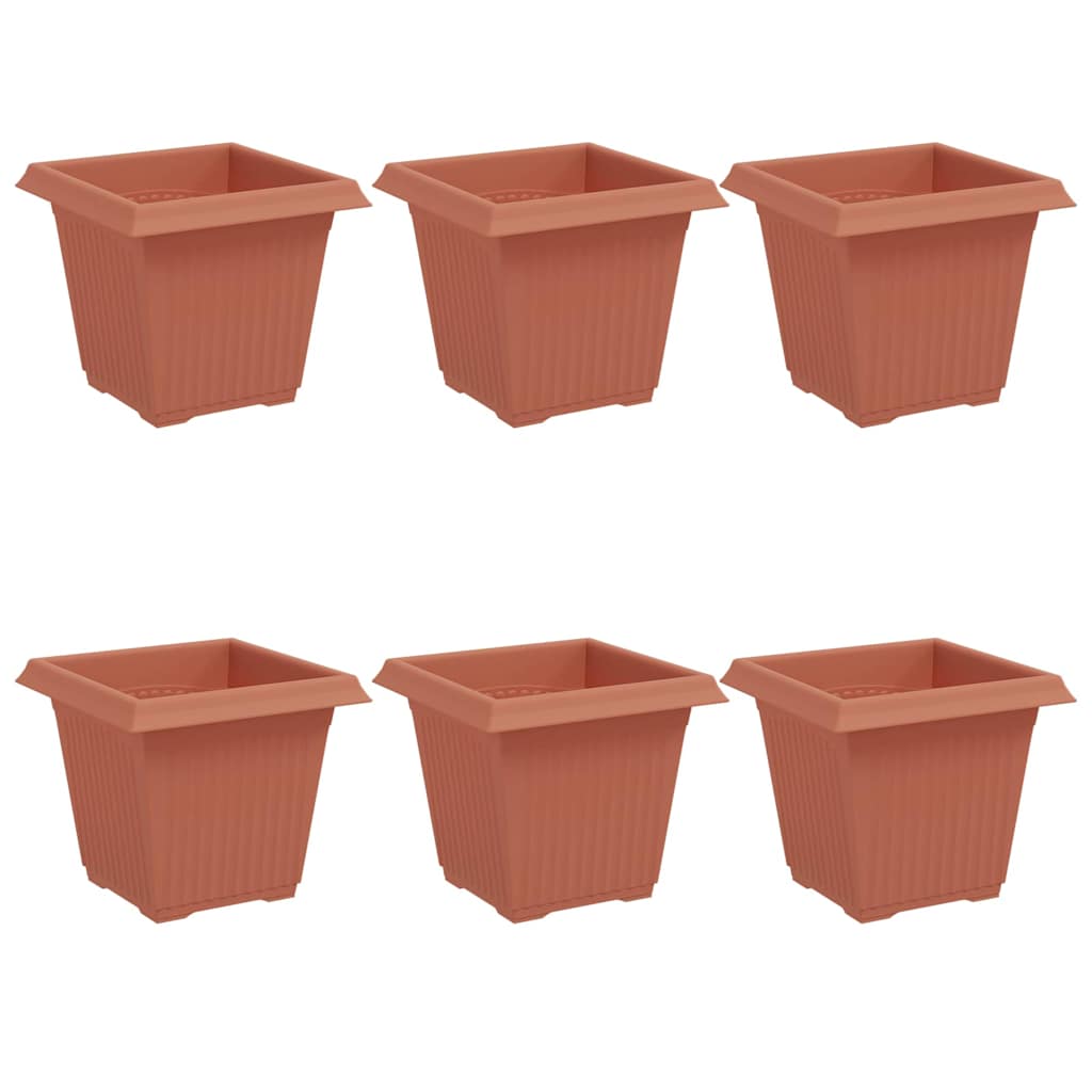 Kvadratisk Blomkruka 6 pcs Murgrön 16 x 16 x 14 cm Plast