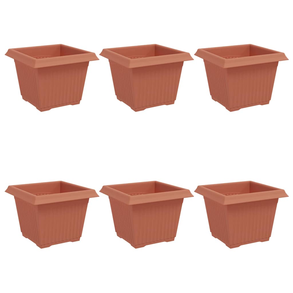 Kvadratisk Blomkruka 6 pcs Murgrön 23 x 23 x 17,5 cm Plast