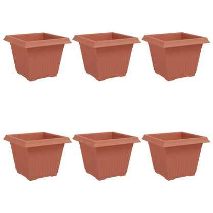 Kvadratisk Blomkruka 6 pcs Murgrön 28,5 x 28,5 x 22 cm Plast