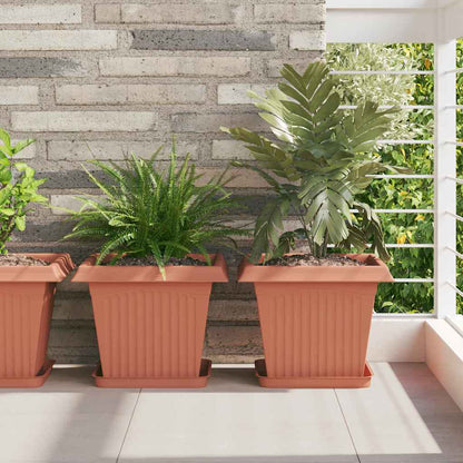 Kvadratisk Blomkruka 6 pcs Murgrön 33 x 33 x 26 cm Plast